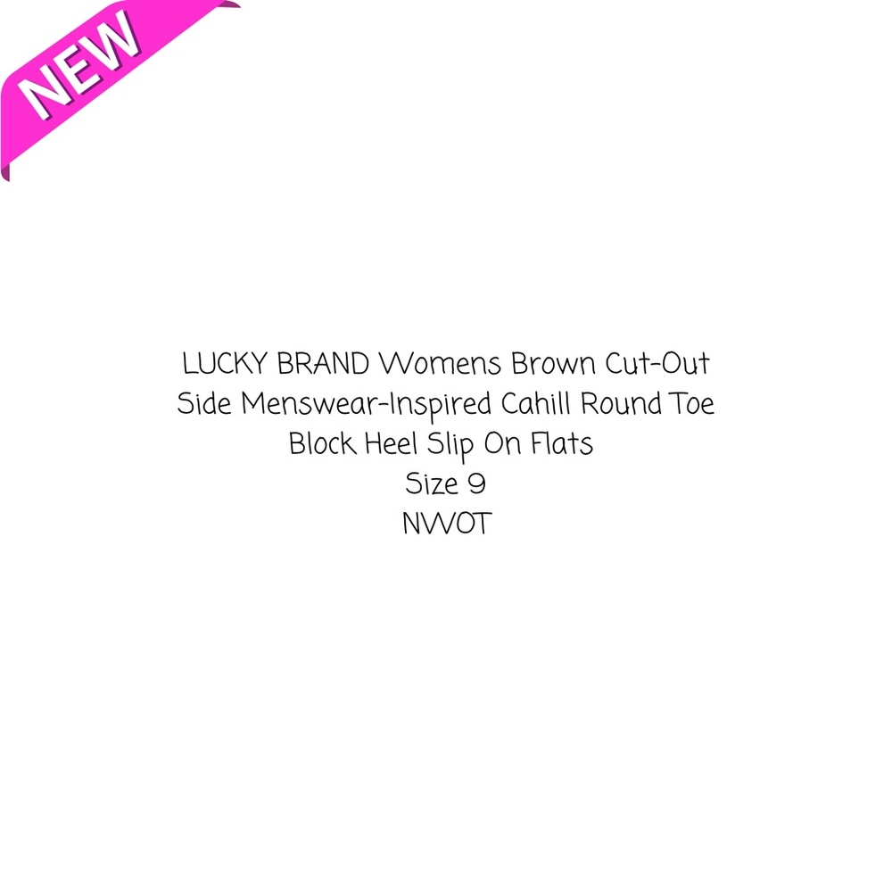 NWOT Lucky Brand Leopard Brown Cut-Out Side Cahill Round Toe Flats Size 9 - Picture 5 of 5